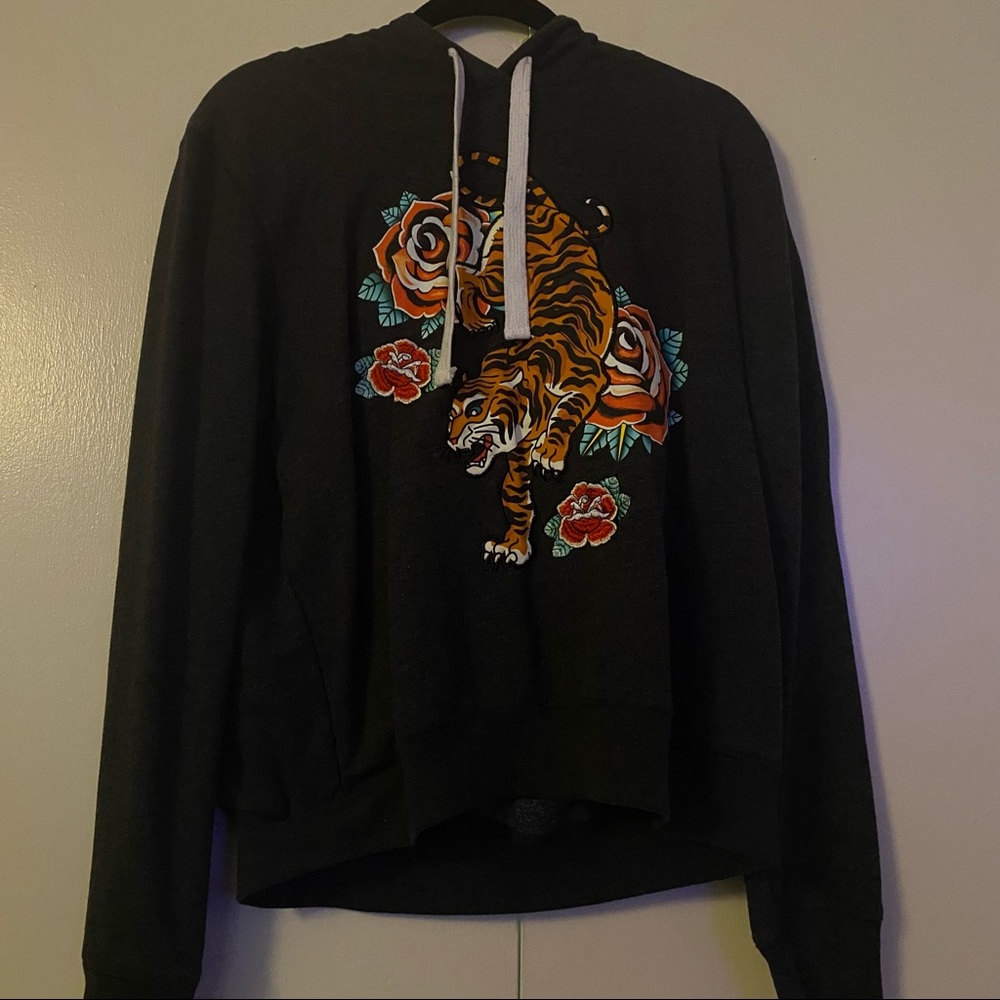 Grey Graphic Hoodie